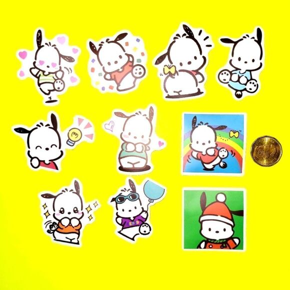 3/$20 Brand New 10x Sanrio Pochacco Waterproof Stickers #4 - Picture 1 of 1